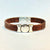 Men's Hammered Silver Circle + Cork Bracelet