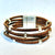 Men's Silver Bead Cork Bracelet