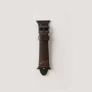 Apple Leather Watch Band | Brown | Perforated Design