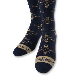 Cigar & Whiskey Socks | Navy + Tan