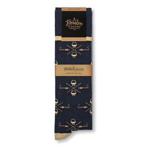 Cigar & Whiskey Socks | Navy + Tan