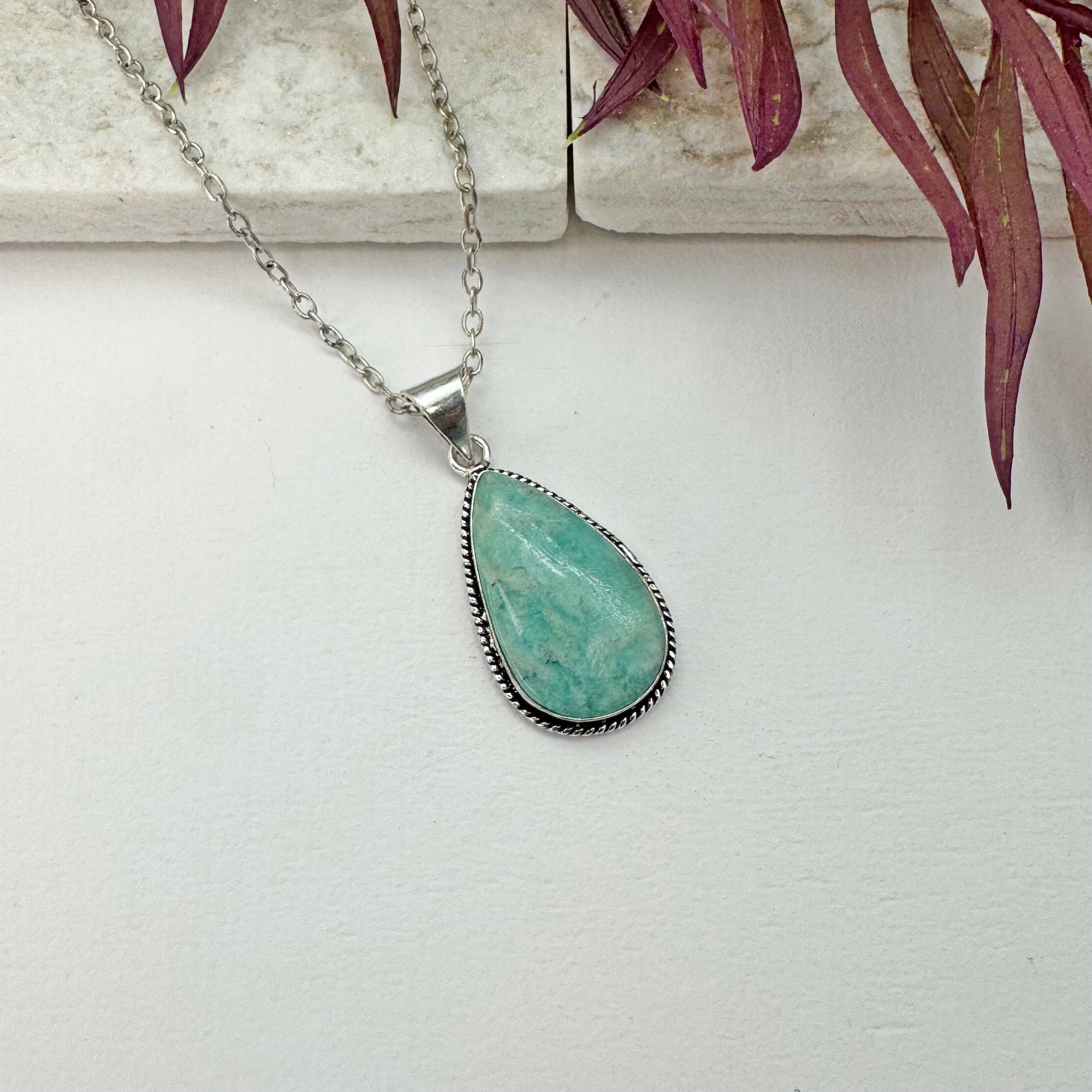 Handcrafted Amazonite Stone Necklace