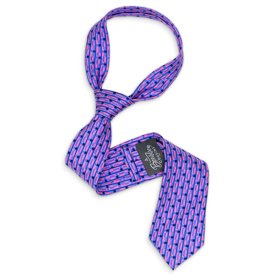 Bourbon Row© Necktie | Navy + Pink