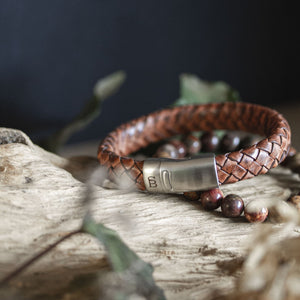 Leather Bracelet Cornall - Caramel