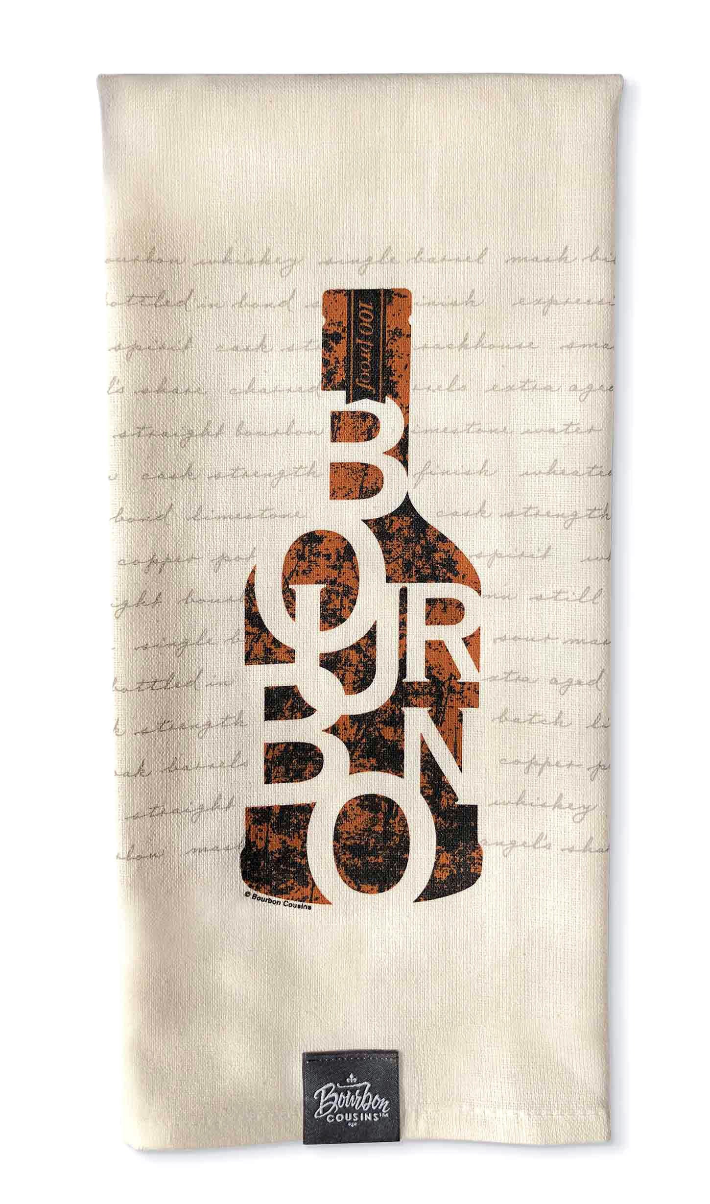 Bourbon Lovers Bar Towel + Copper Jigger Gift Set