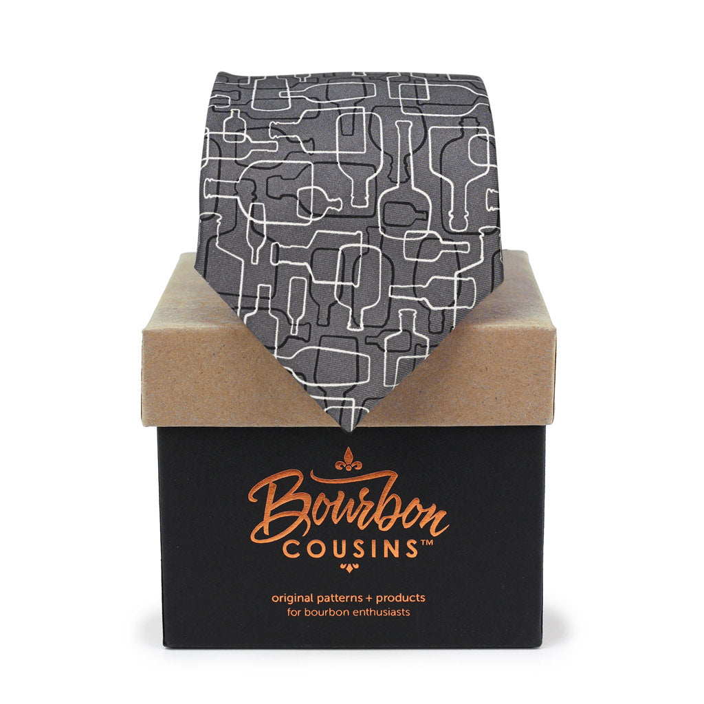 Bourbon Days© Necktie | Gray + Black