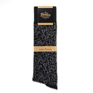 Bourbon Days Tie + Sock Gift Set | Gray + Black