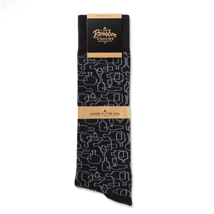 Bourbon Days Bow Tie + Sock Gift Set | Gray + Black