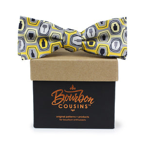 Bourbon Fest© Bow Tie | Gold + Gray on gift box