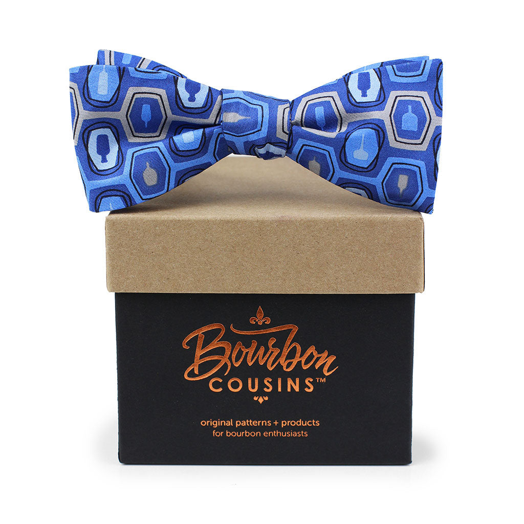 Bourbon Fest© Bow Tie | Royal  Blue + Gray on gift box