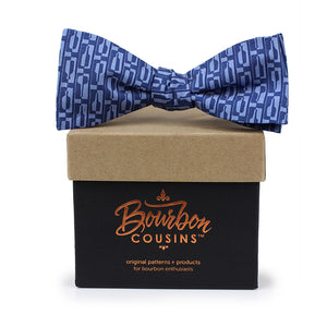 Bourbon Row© Bow Tie | Navy + Chambray Blue on gift box