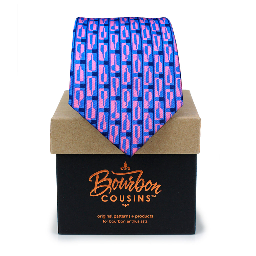 Bourbon Row© Necktie | Navy + Pink