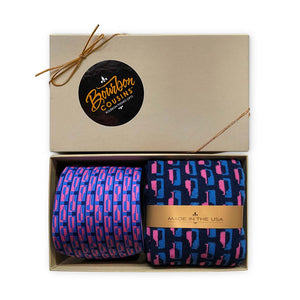 Bourbon Row Tie + Sock Gift Set | Pink + Navy