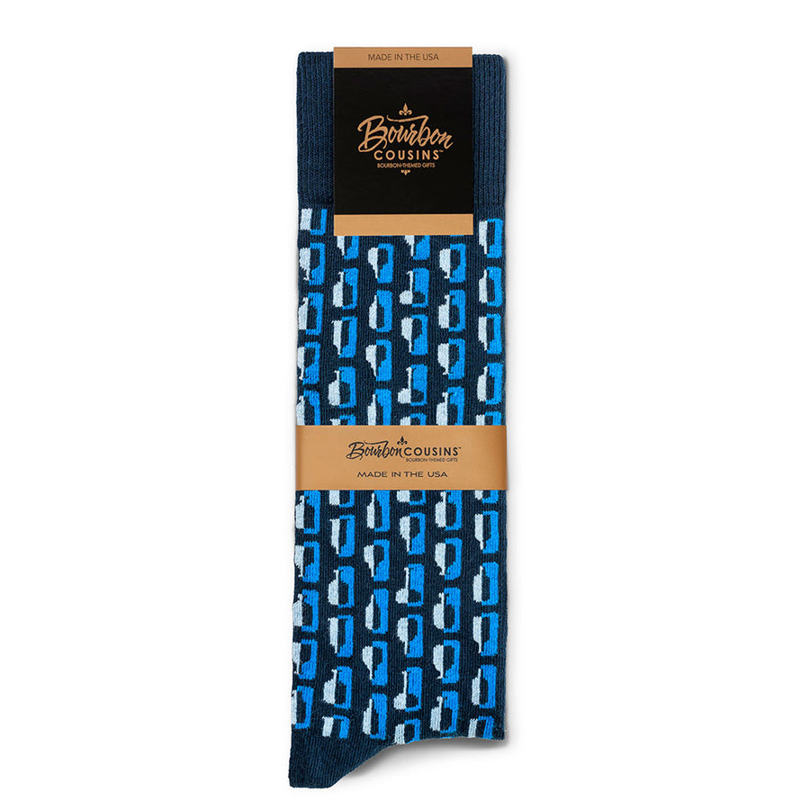 Bourbon Row© Socks | Navy + Blue