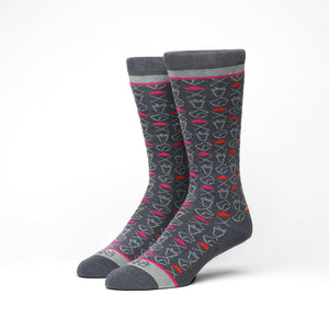 A Day at the Track© Socks | 3-pack | Gray + Orange + Fuscia