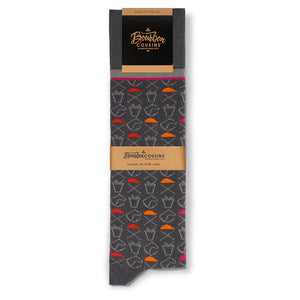 A Day at the Track© Socks | 3-pack | Gray + Orange + Fuscia