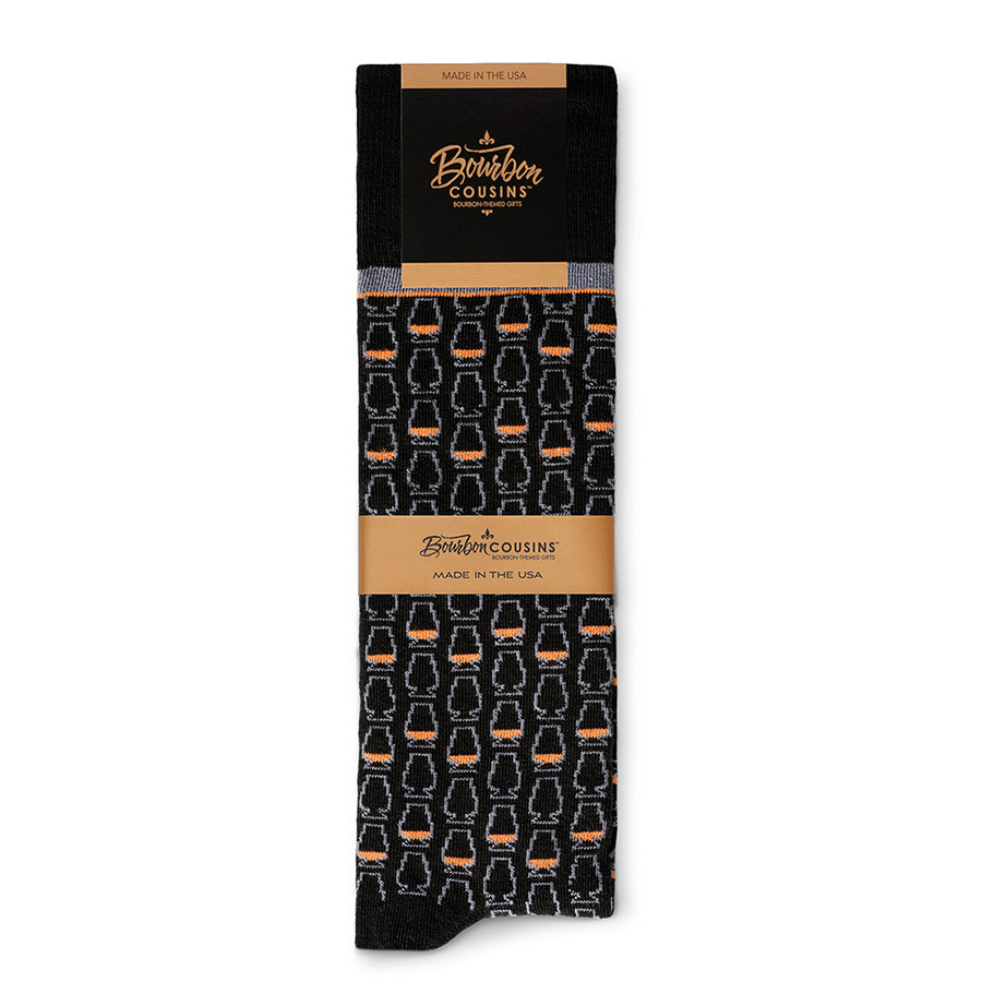 Whiskey Glasses Socks | 3-pack | Black + Copper