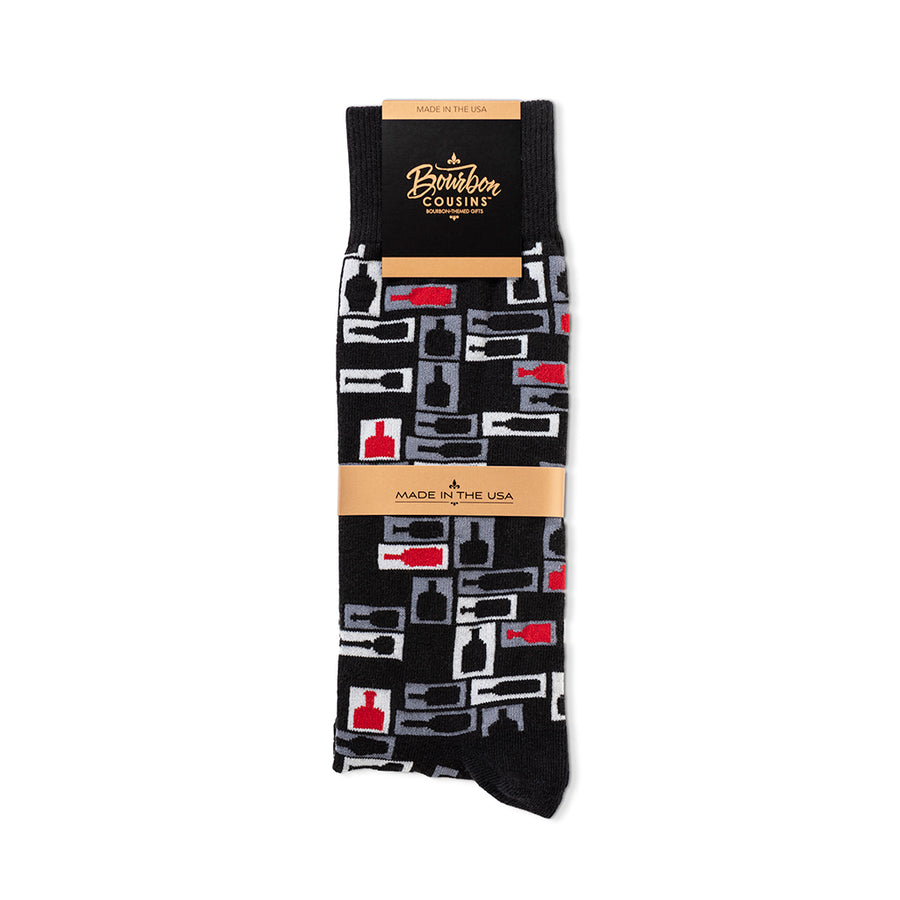 Retro Bourbon© Socks | 3-pack | Black + red